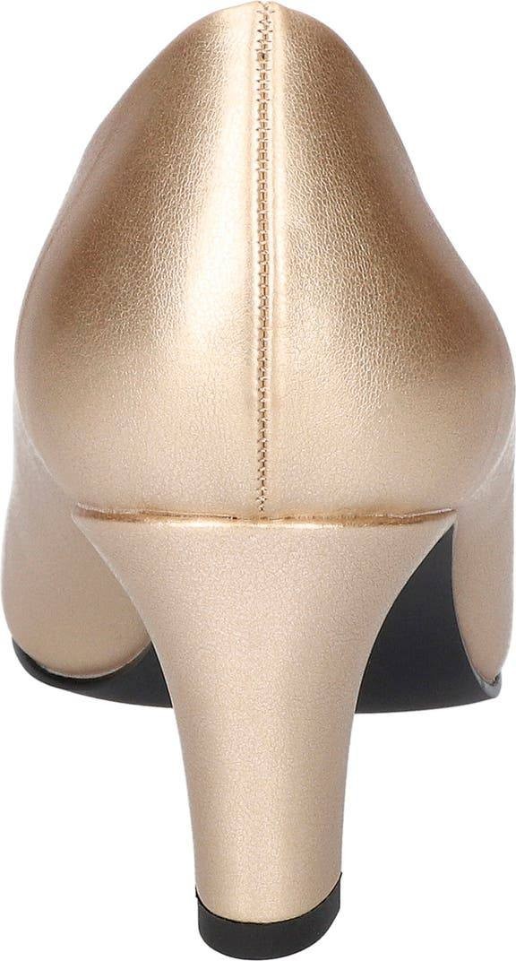 Easy Street Toe Pumps 7M Gold Synthetic Heels New in Box