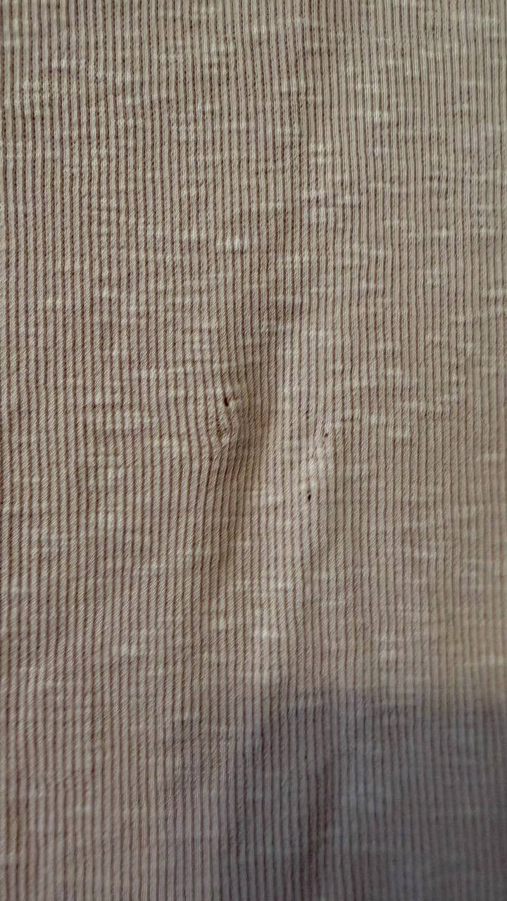 Lucky Brand Lace Yoke Henley Knit Top Rose Smoke L Damaged