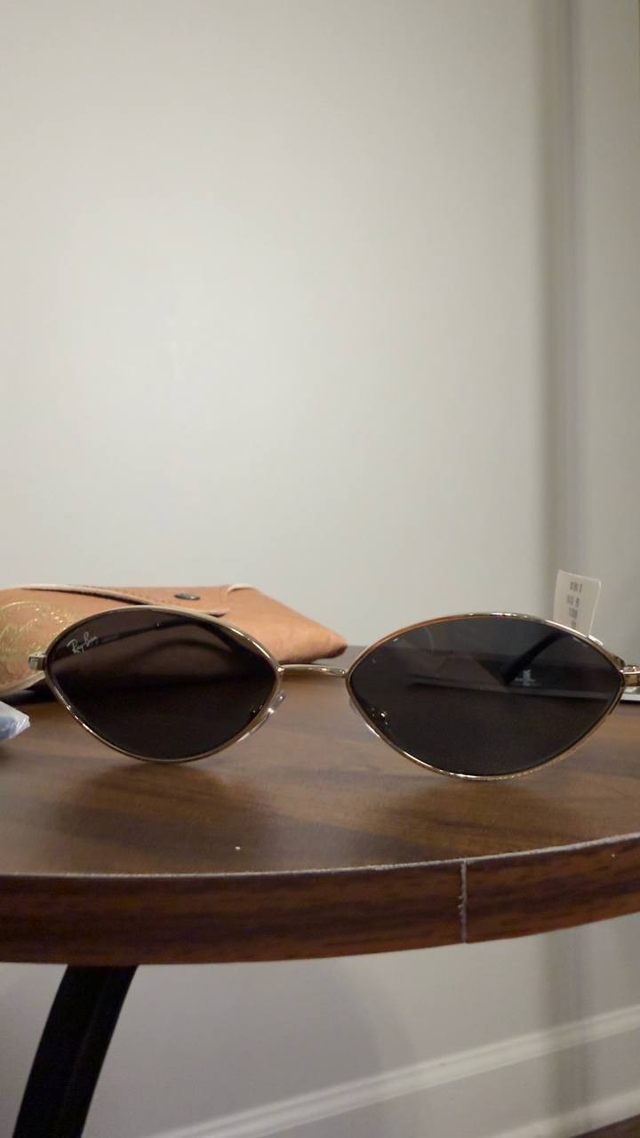 Ray‑Ban  Kai  59mm  Polarized  Oval  Sunglasses  Gold/Dark  Grey  NWT  $160