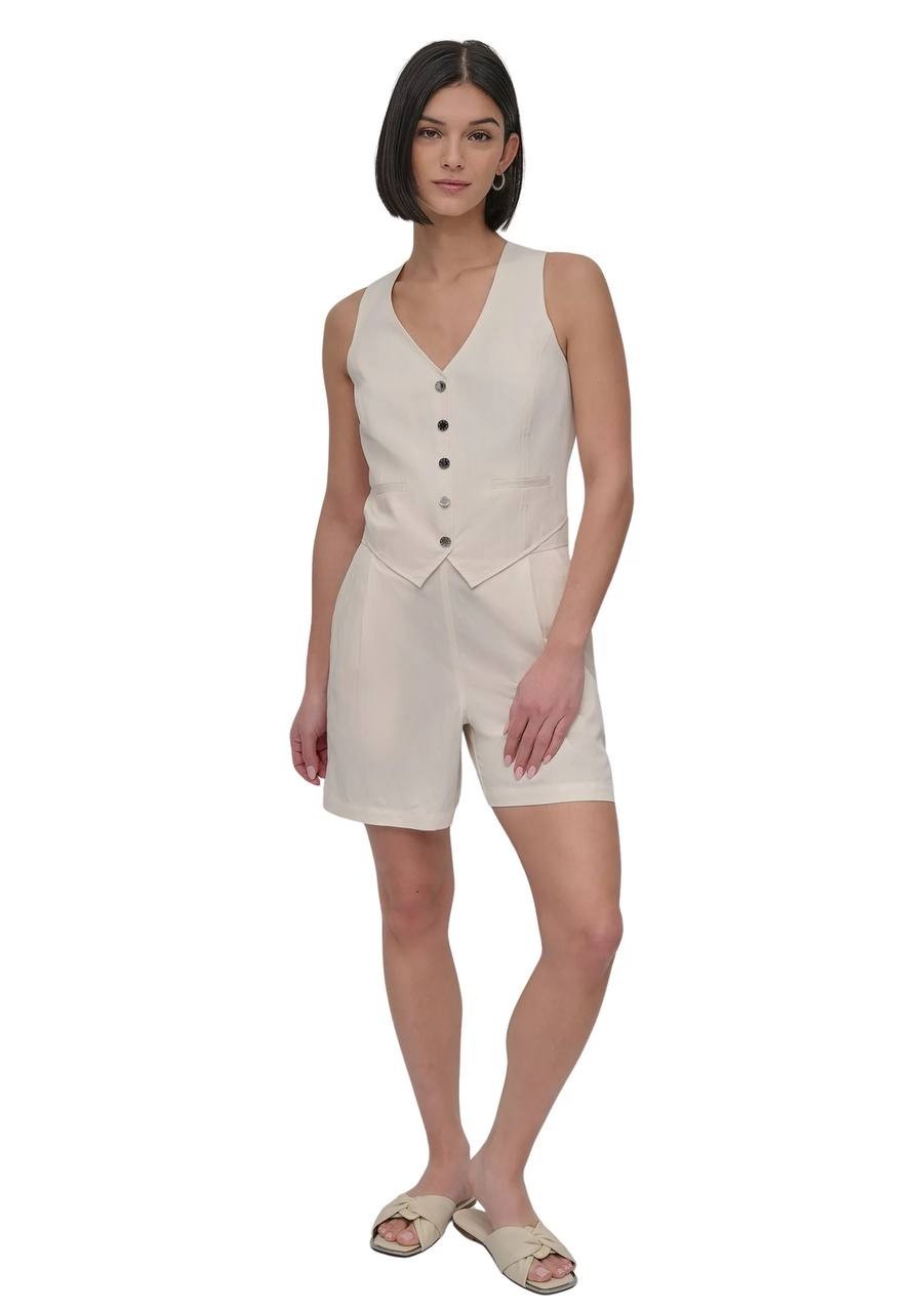 DKNY Women’s Vest Romper Coconut 12 NWT $129