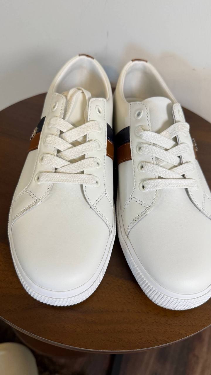 Lauren Ralph Lauren Janson II Sneakers 9B White Leather Lace‑Up NIB msrp$115