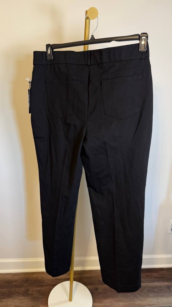 Jones New York Women’s Pull‑On Straight‑Leg Pants Black XL $79.50 NWT