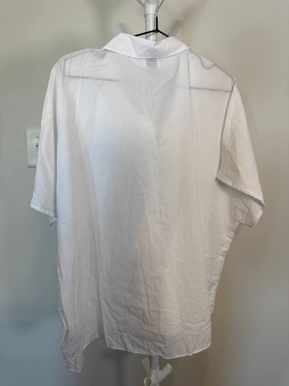 Calvin Klein Short‑Sleeve Button‑Up Shirt – White – Size XL – NWT – $89