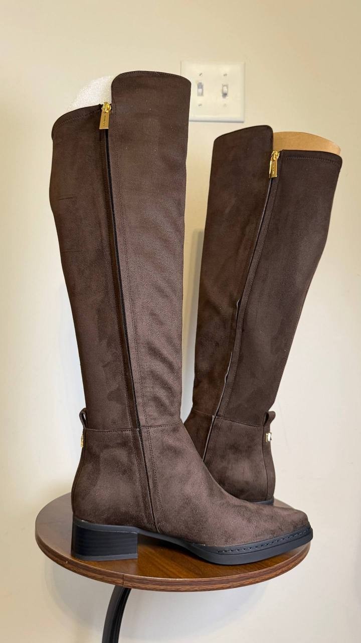 Michael Michael Kors Tall Boots 7.5W Chocolate Faux Suede New in Box MSRP $175