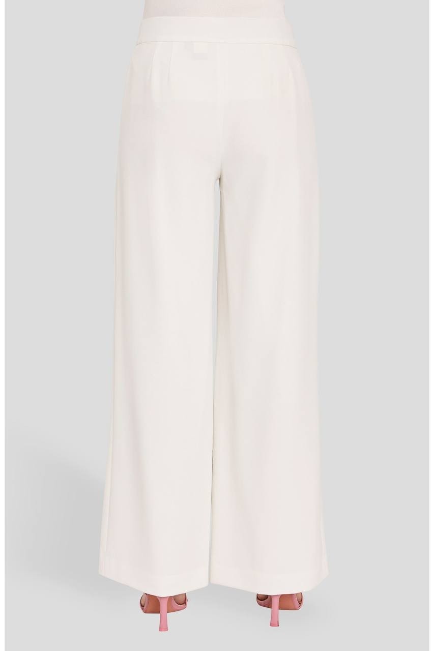 Tahari ASL High‑Waist Wide Leg Pants Ivory 4 NWT $99