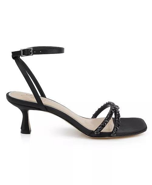 Badgley Mischka Jewel Black Man‑Made Dress Sandals 7.5M NIB MSRP $119
