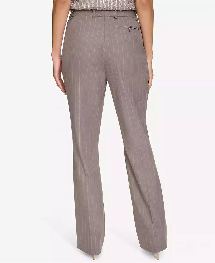 Calvin Klein Straight‑Leg Pinstripe Pants Oyster 16 NWT $99