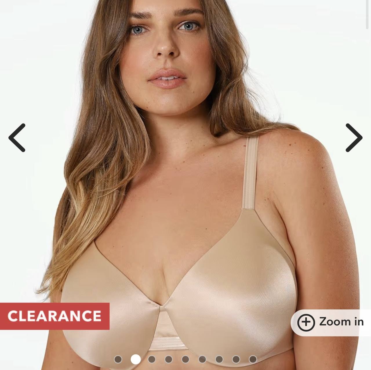 Bali Satin Smooth Underwire Bra 36C – Nude – With Tags