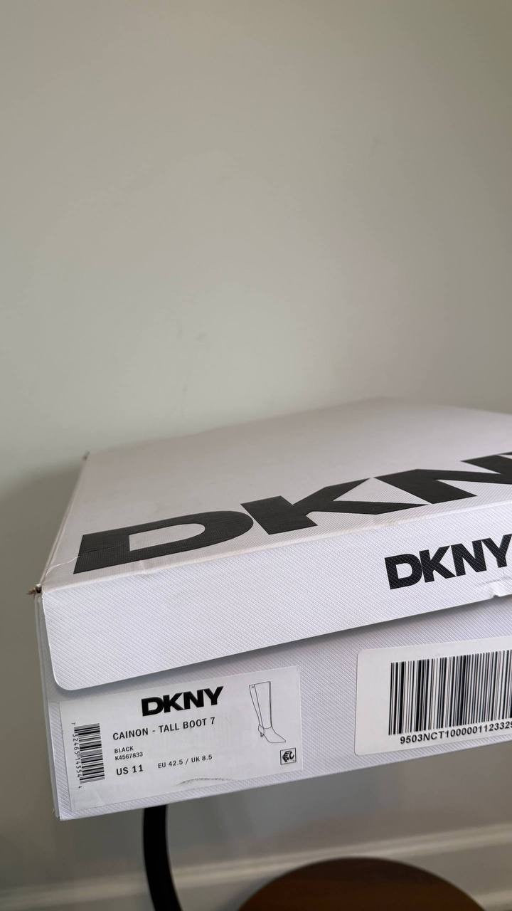 DKNY Toe Dress Boots 11M Black Rubber New in Box MSRP $199