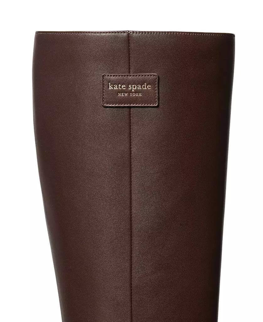 Kate Spade Aimee Boots 8.5B Hot Fudge Leather Tall Almond Toe NIB msrp$348