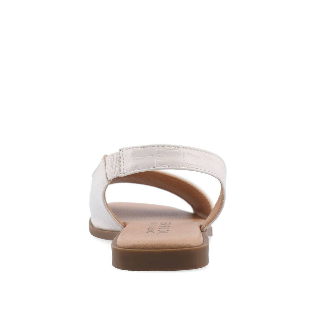 Journee  Collection  Flat  Sandals  White  6M  New  $72