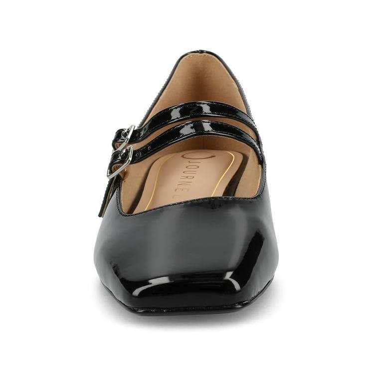 Journee Collection “Gredah” Double‑Buckle Flats – Size 11M – Black – NIB-$69