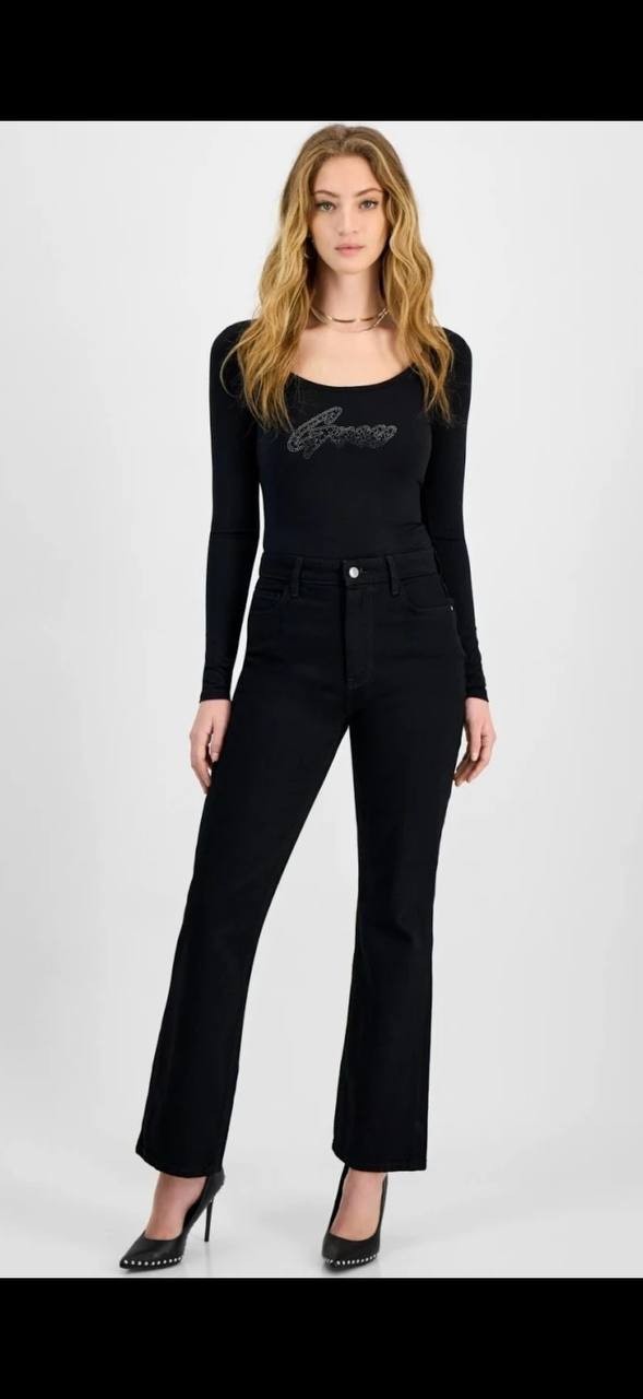 Guess 80s Straight Leg Jeans Black 26x30 NWT $108