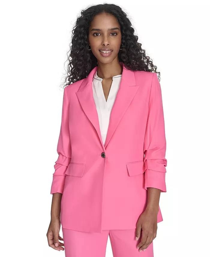 Calvin Klein Women’s Petite One‑Button Blazer, Size 2P, NWOT $284