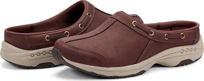 Easy Spirit Travelport Clogs 9.5W Dark Red Slip‑On Comfort NIB MSRP$75