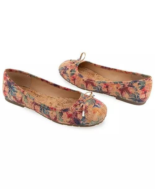 Reaction  Kenneth  Cole  Ballet  Flats  Pansy  Floral  Cork  7  M  New  $69