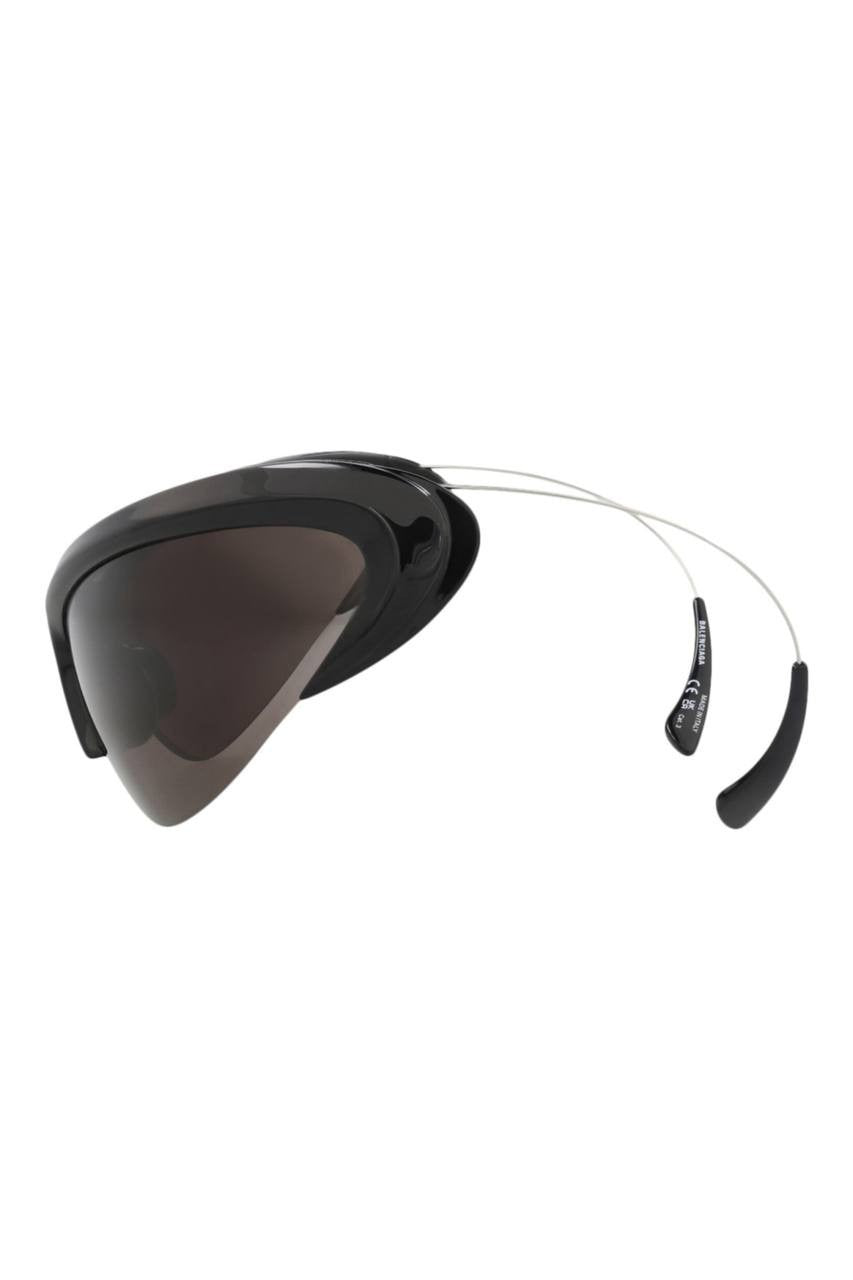 Balenciaga Shield Sunglasses Black/Silver/Grey OS NWOT $840.00
