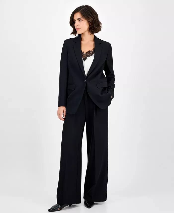 BOSS Orange Women’s One‑Button Blazer Black Size 14 NWT $199