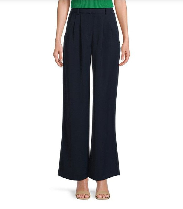 French Connection Harry Suiting High-Waisted Wide Leg Pants Black – Size 12