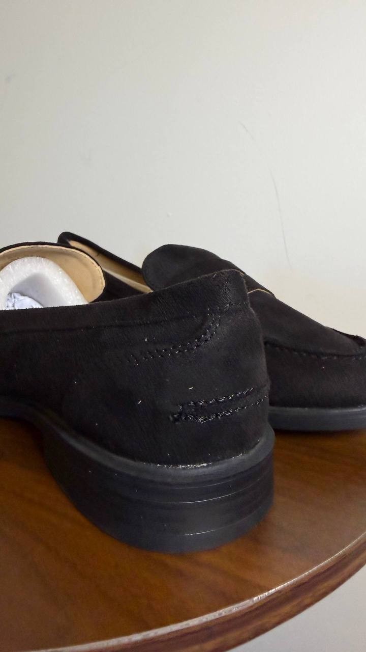 Journee Brooks Loafers 8W Black Penny Block Heel Slip‑On Comfort NIB msrp$93