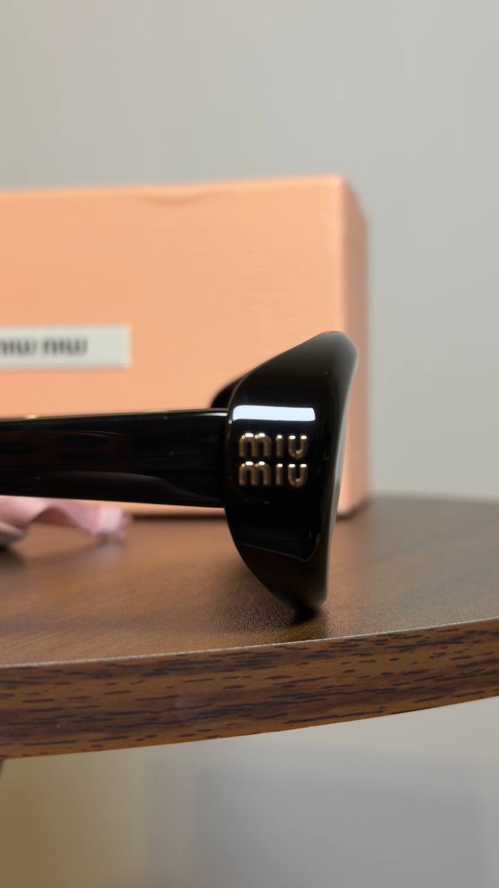 Miu Miu Oval Sunglasses Black OS NWT $524.00
