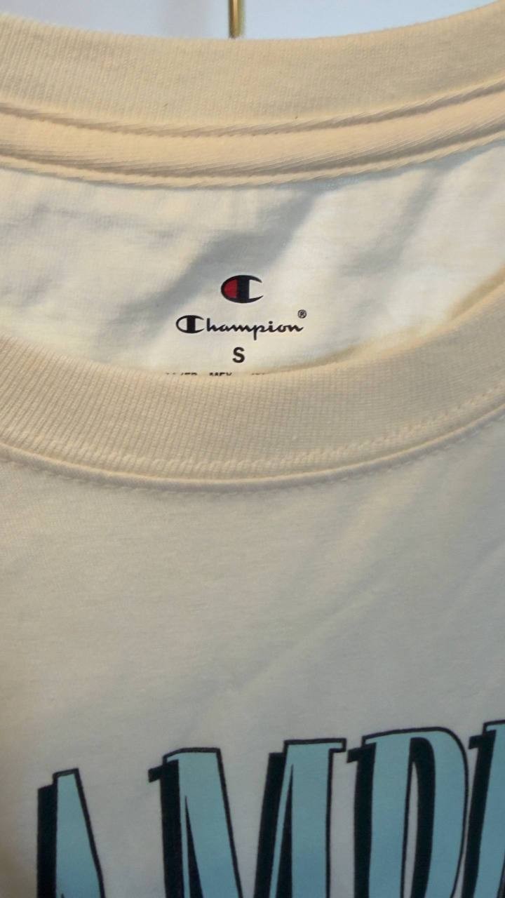 Champion Classic Cotton Crewneck Logo Short‑Sleeve T‑Shirt White S NWT $25