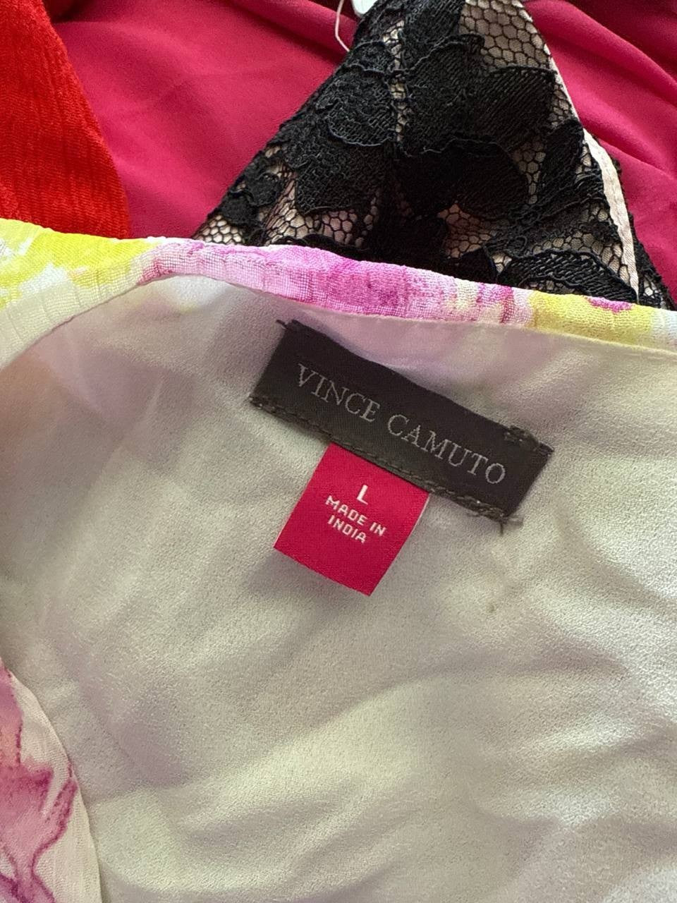 Vince Camuto Flutter Sleeve Tiered Midi Dress – Violet Blush, Size L