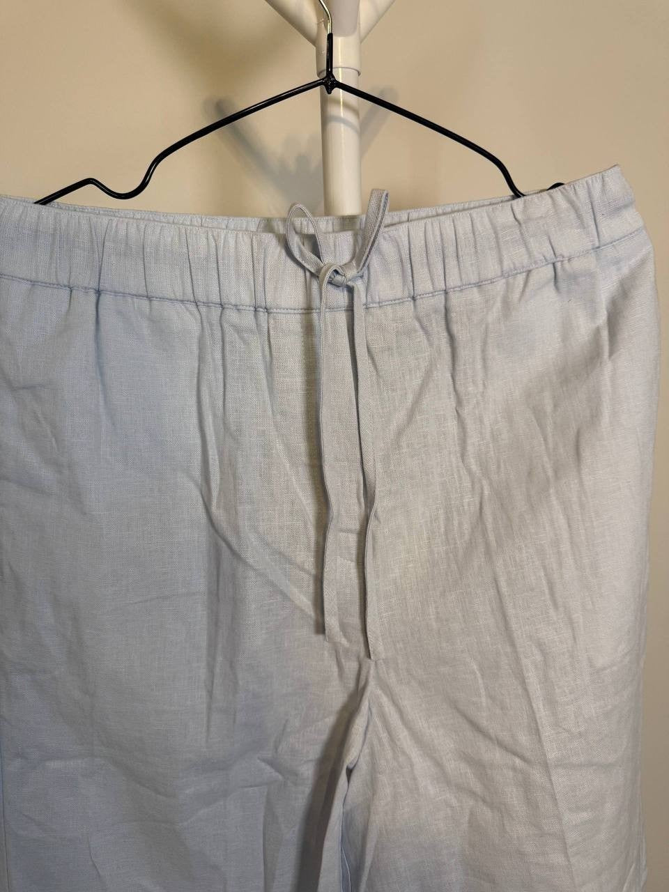Calvin Klein Linen Drawstring Pants BLUE– Size S – NWT – MSRP$149