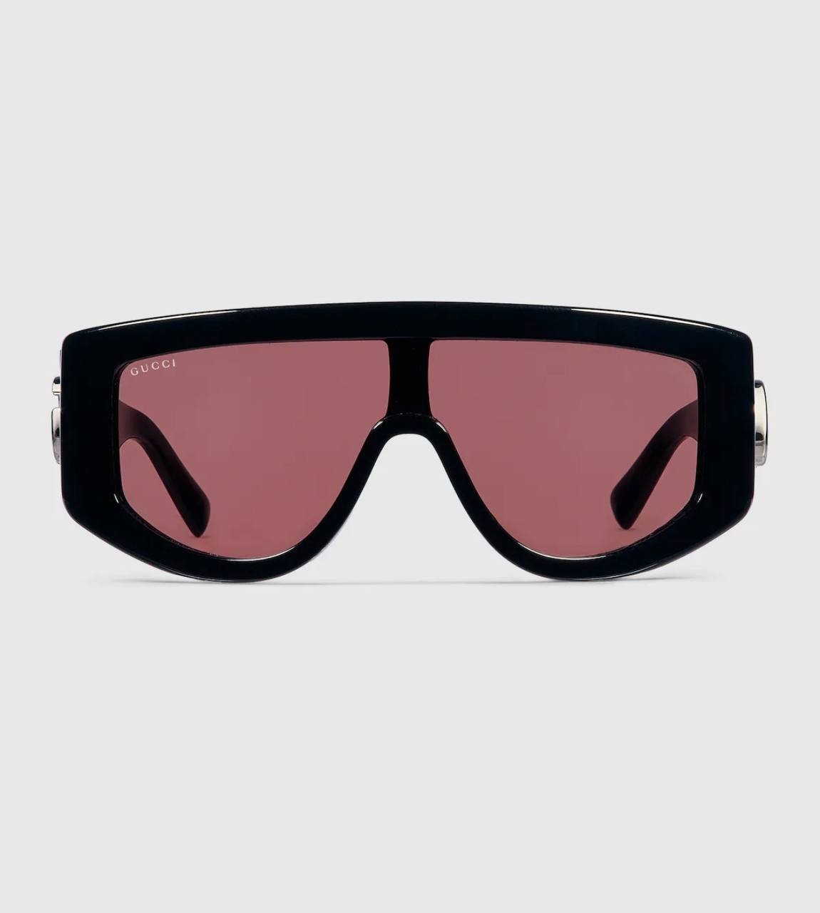 Gucci  Rectangular  Frame  Sunglasses  Black/Burgundy  OS  NWOT  $590