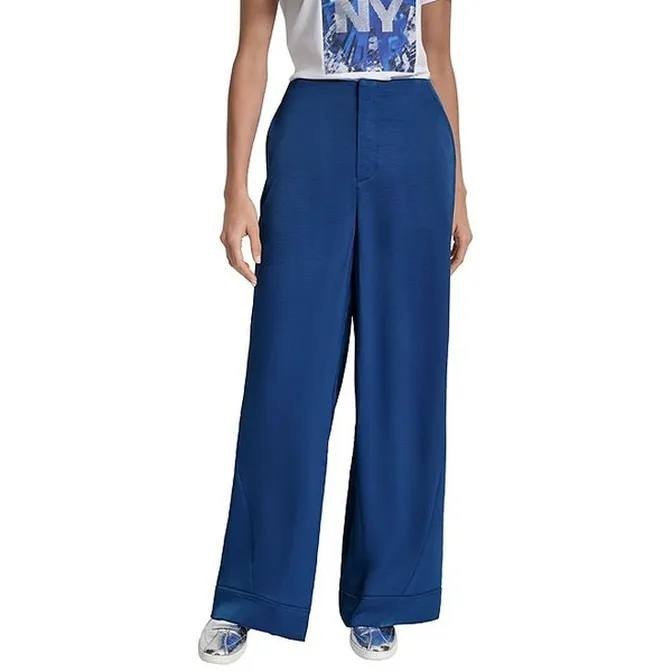 DKNY Wide Leg Pant Cadet Blue 8 NWT $99
