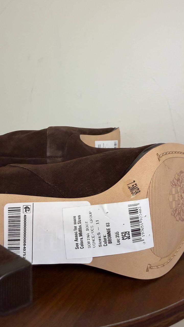 Vince Camuto Women’s Sorina Slouchy Knee‑High Boots Brownie 7.5M Suede MSRP $259