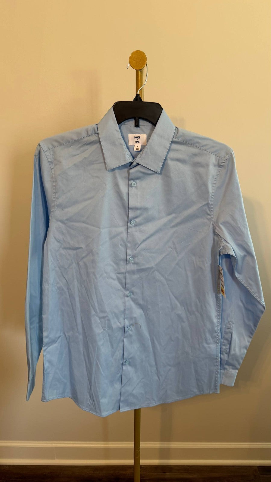 Mode of One Men’s Stretch Button‑Up Shirt Light Blue S‑XXL NWT $59