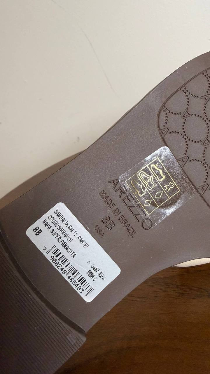 Arezzo Panacota Leather Flat Sandals 8B NIB MSRP $79