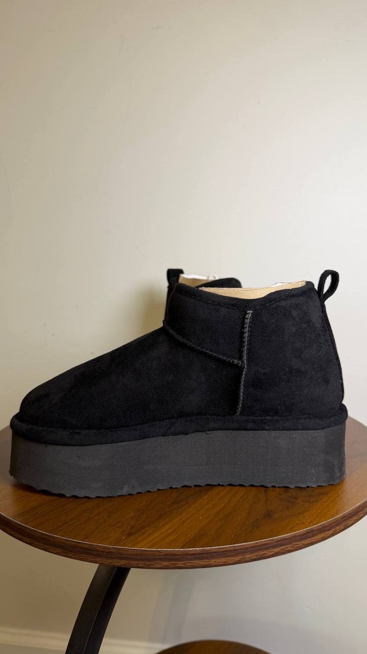 Madden Girl Brave Platform Cozy Bootie Black Women’s 6 Pull‑On Ankle NWB