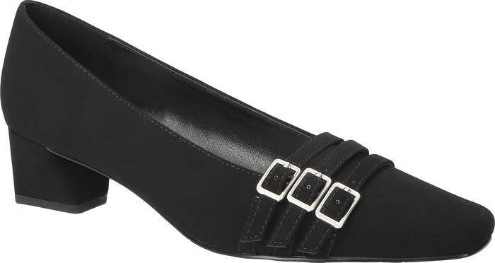 Easy Street Women’s Block Heel Pumps 10W Black Textile – New in Box– MSRP $74.99