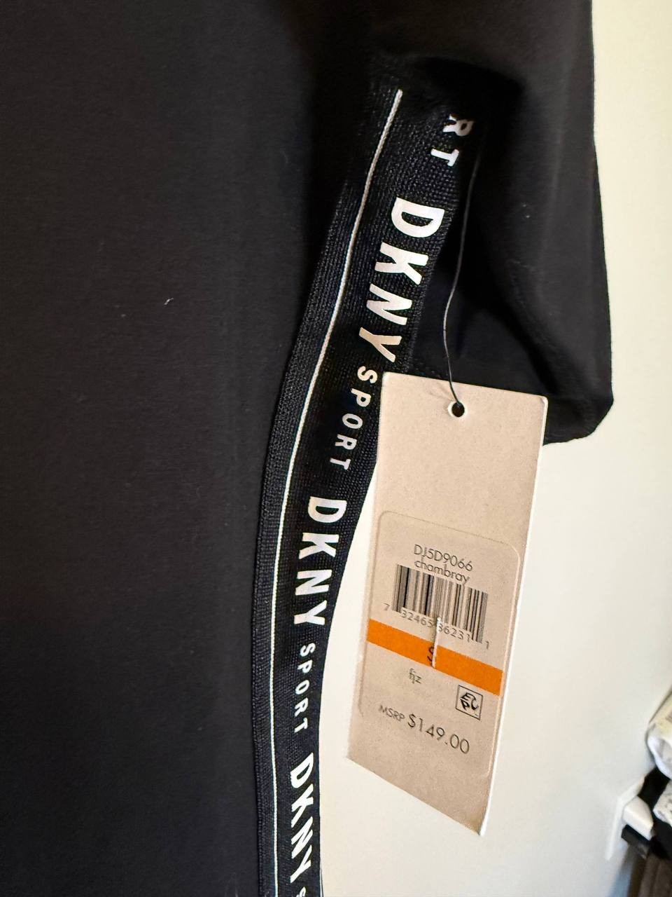 DKNY Black Zip-Front Logo Dress – Size S – NWT – $149
