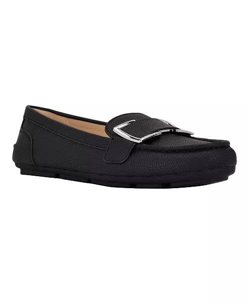 Calvin Klein Black Man‑Made Leather Slip‑On Loafers 7M New in Box $99