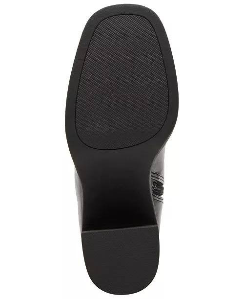 Madden Girl Dreammerr Stretch Knee‑High Block Heel Boots Black 9.5 NWB $99