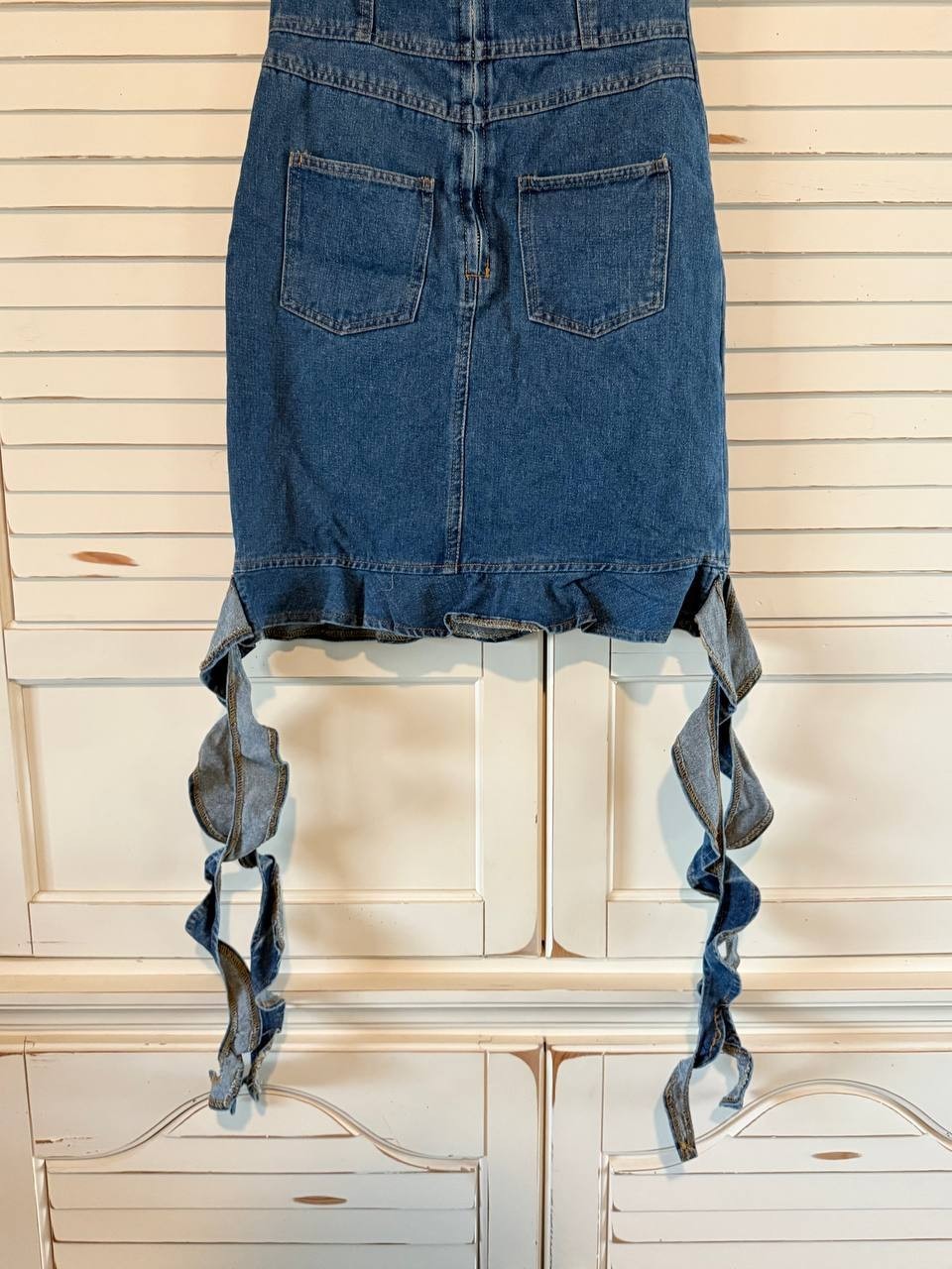 Another Mode Denim Strapless Dress Size M 100% Cotton –MSRP 265$
