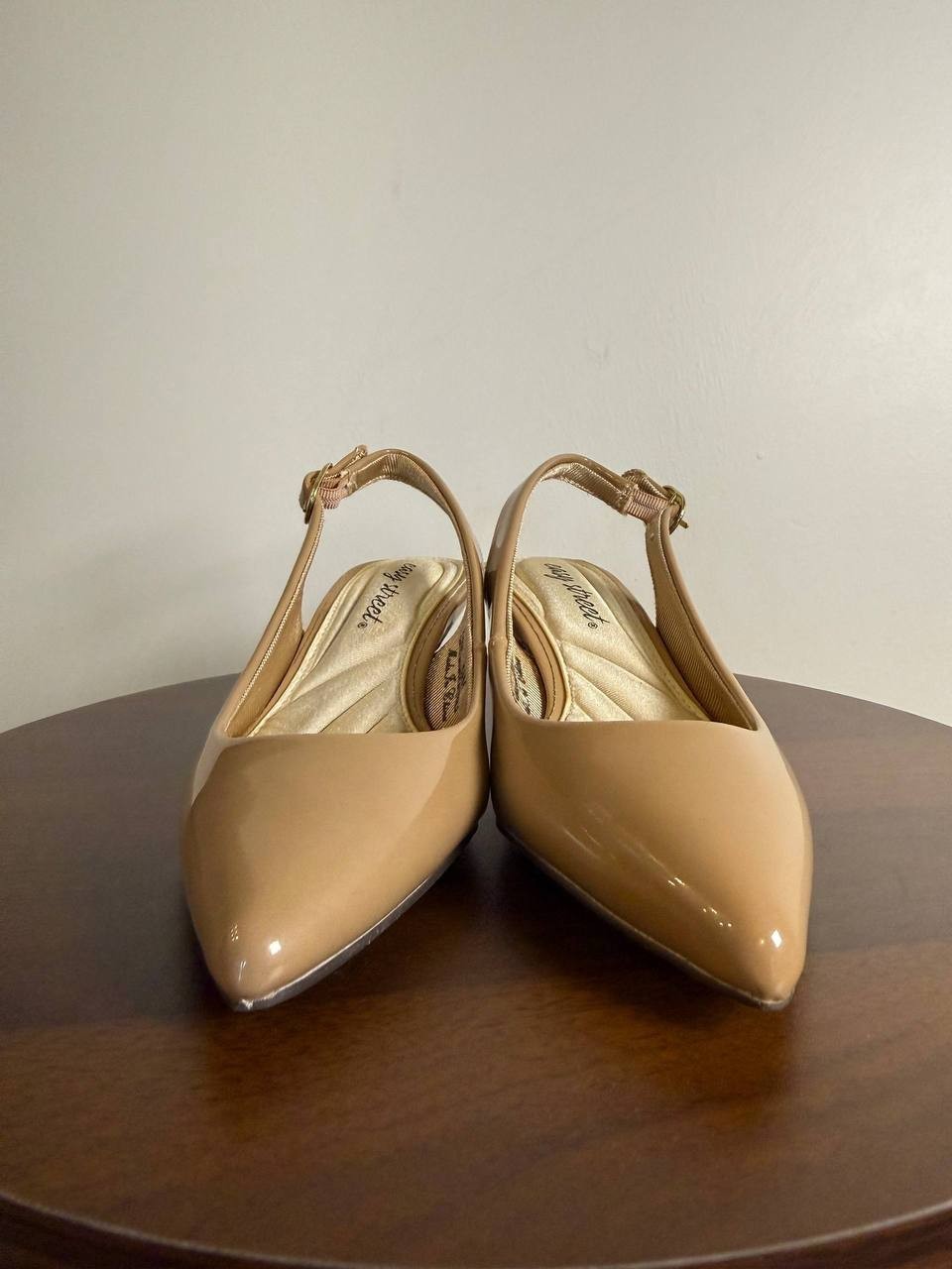 Easy Street Faye Slingback Pumps – Nude Patent – Size 5.5M – Manmade –New in Box