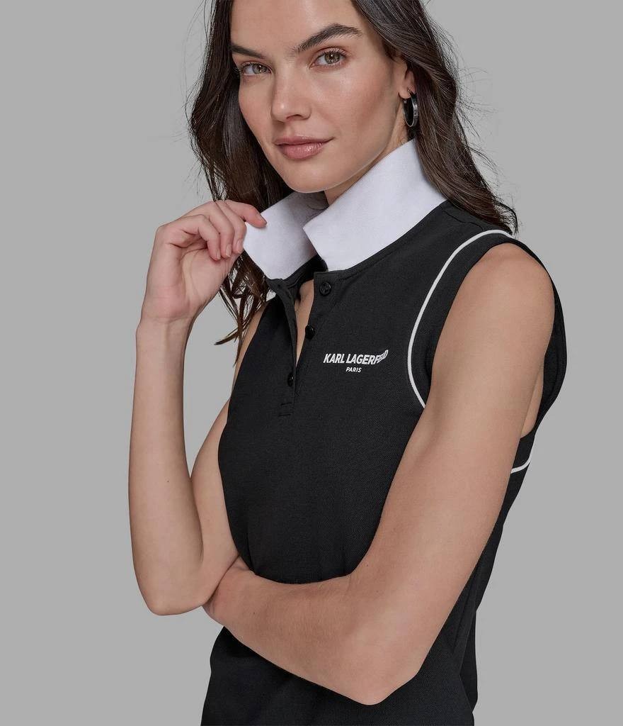 Karl Lagerfeld Paris Pique Polo w/ Karl Patch M Black NWT $69