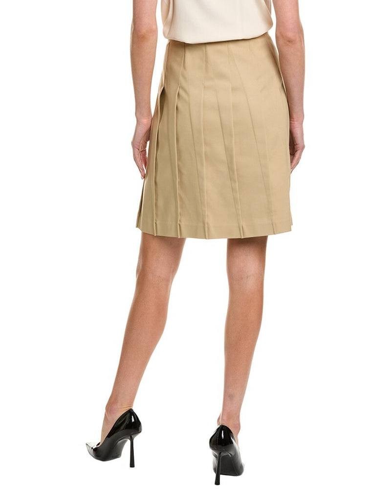 Anne Klein Pleated Skirt Beige Size 16 NWT $99