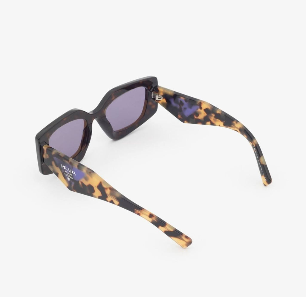 Prada SPR 15Y‑F Tortoise Blue Lens Sunglasses 52mm 2AU‑05Q Italy $375 NWB