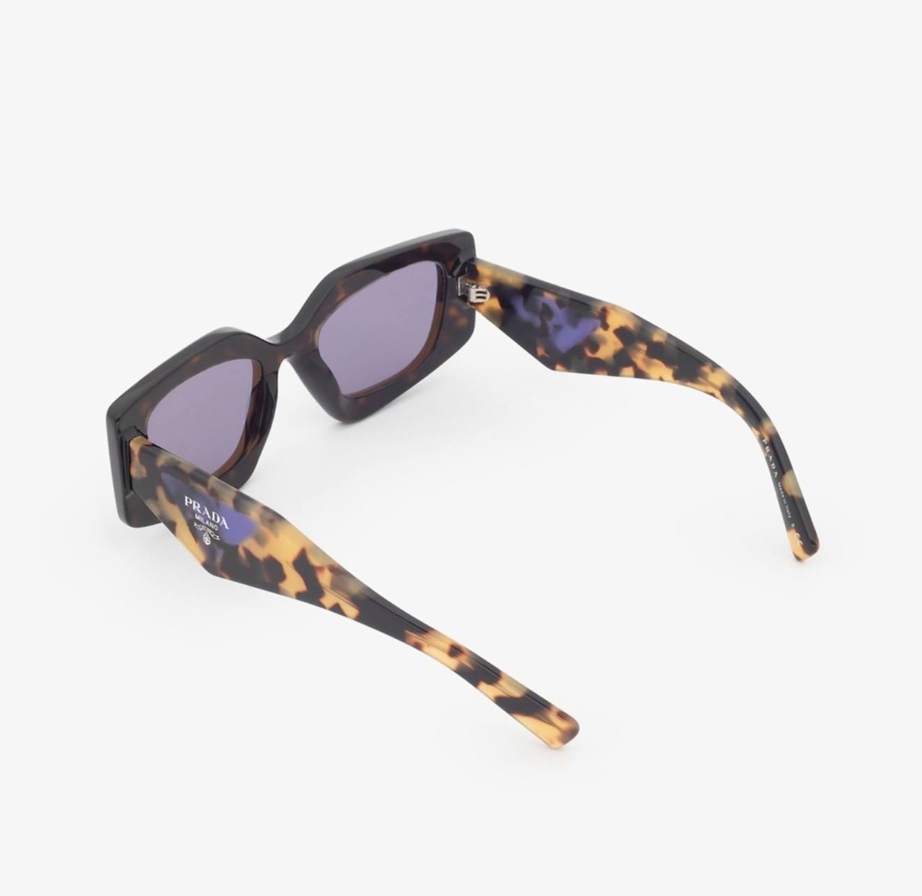 Prada SPR 15Y‑F Tortoise Blue Lens Sunglasses 52mm 2AU‑05Q Italy $375 NWB