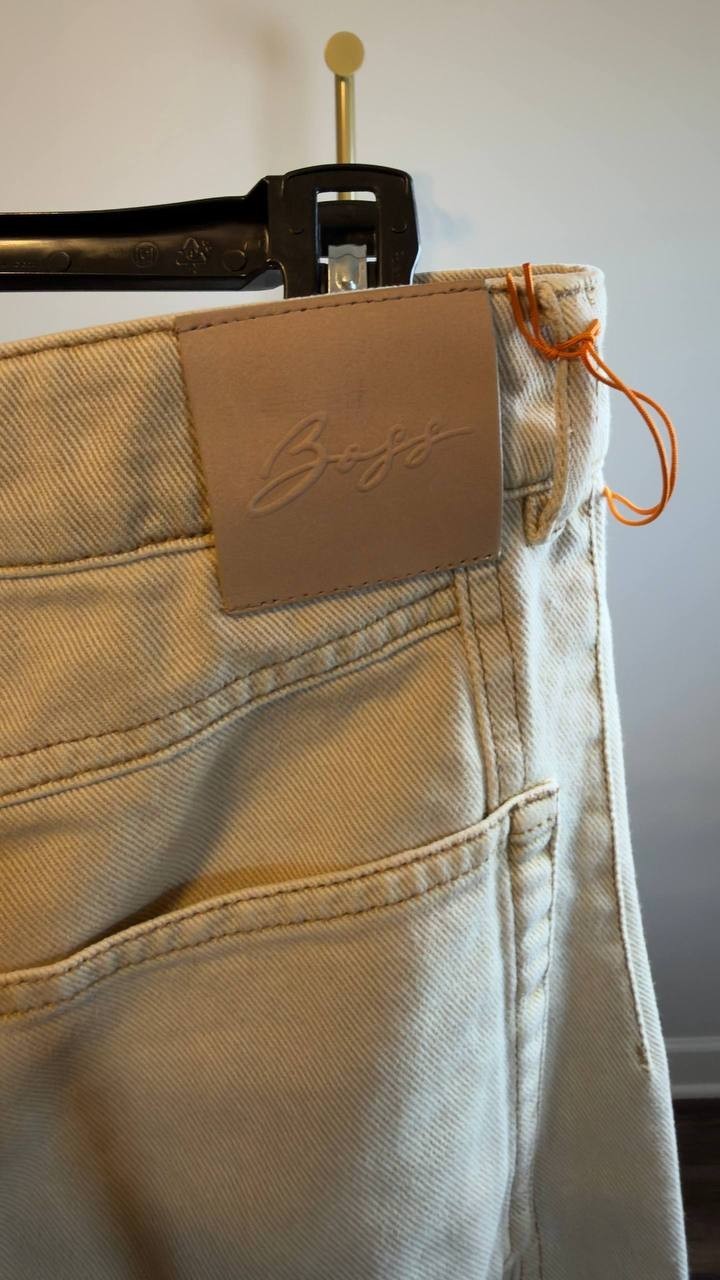 BOSS Marlina Cotton Utility Pants Beige 8 NWT $179