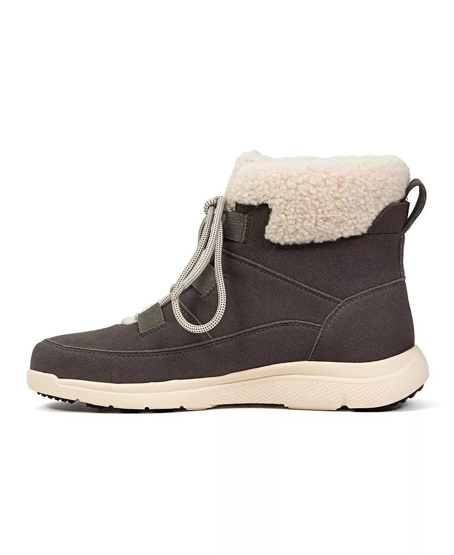 JBU Freeze Boots 8.5M Grey Suede Round Toe Faux Shearling New In Box msrp$79
