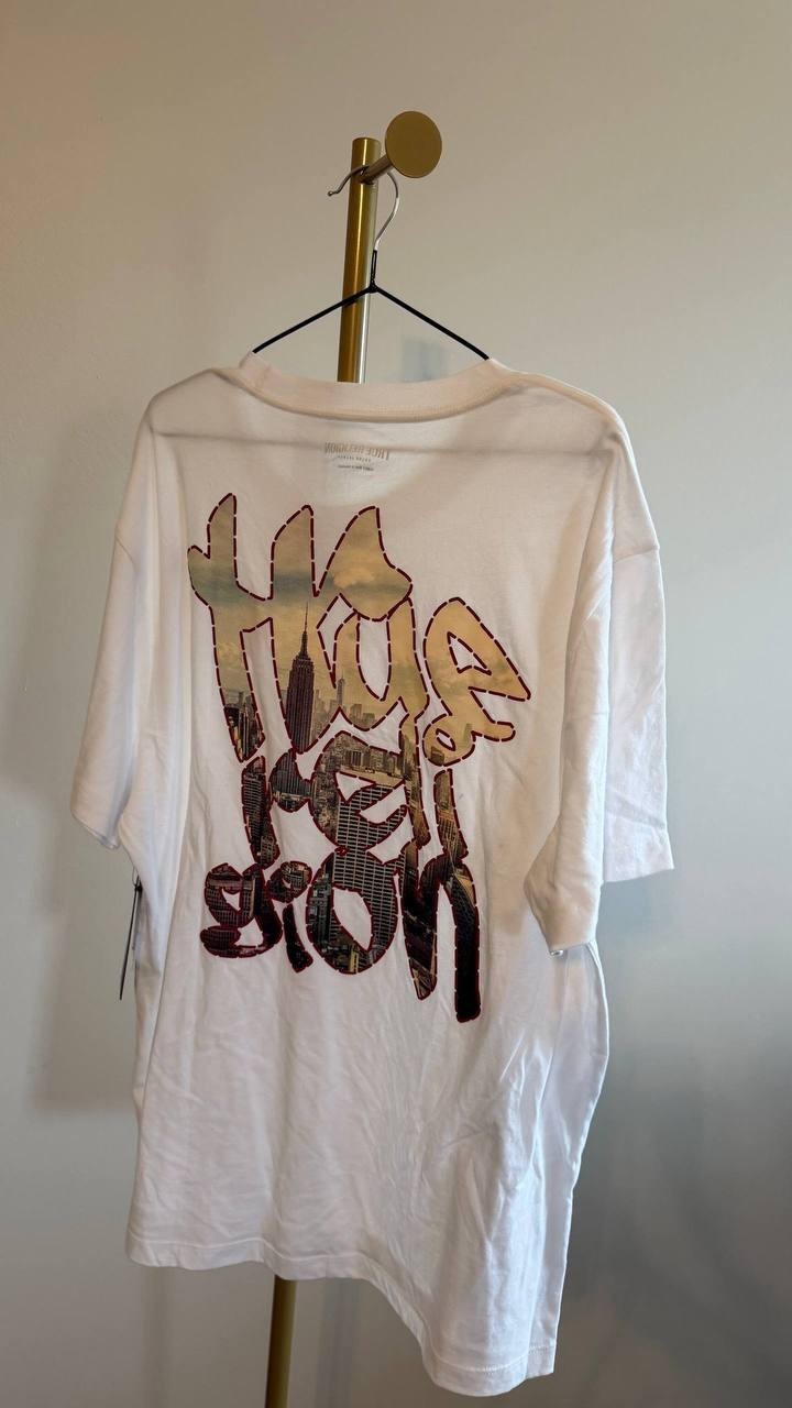 True Religion Men’s Graffiti Puff Logo T‑Shirt White XL $59 NWT