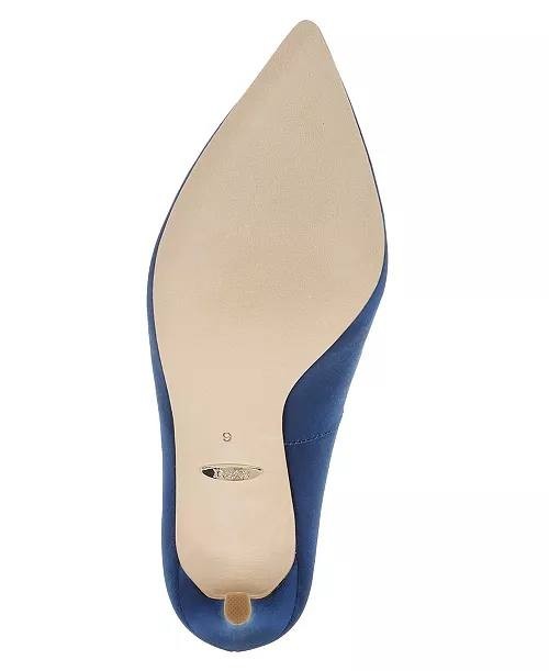 Badgley Mischka Blue Satin Evening Pumps 6M Pre‑Owned w/o Box MSRP $235