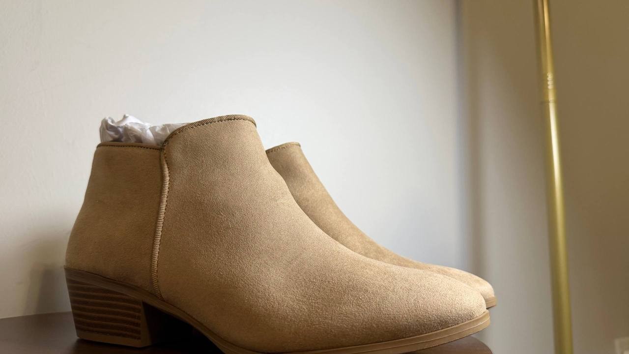 Style&Co Taupe Man‑Made Ankle Booties 7.5W New in Box MSRP $69.90