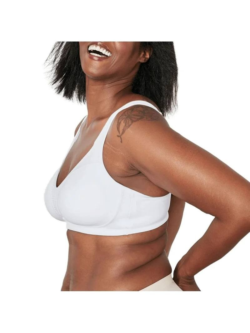 Playtex 18 Hour Bounce Control Convertible Wirefree Bra – Size 36DD – White –